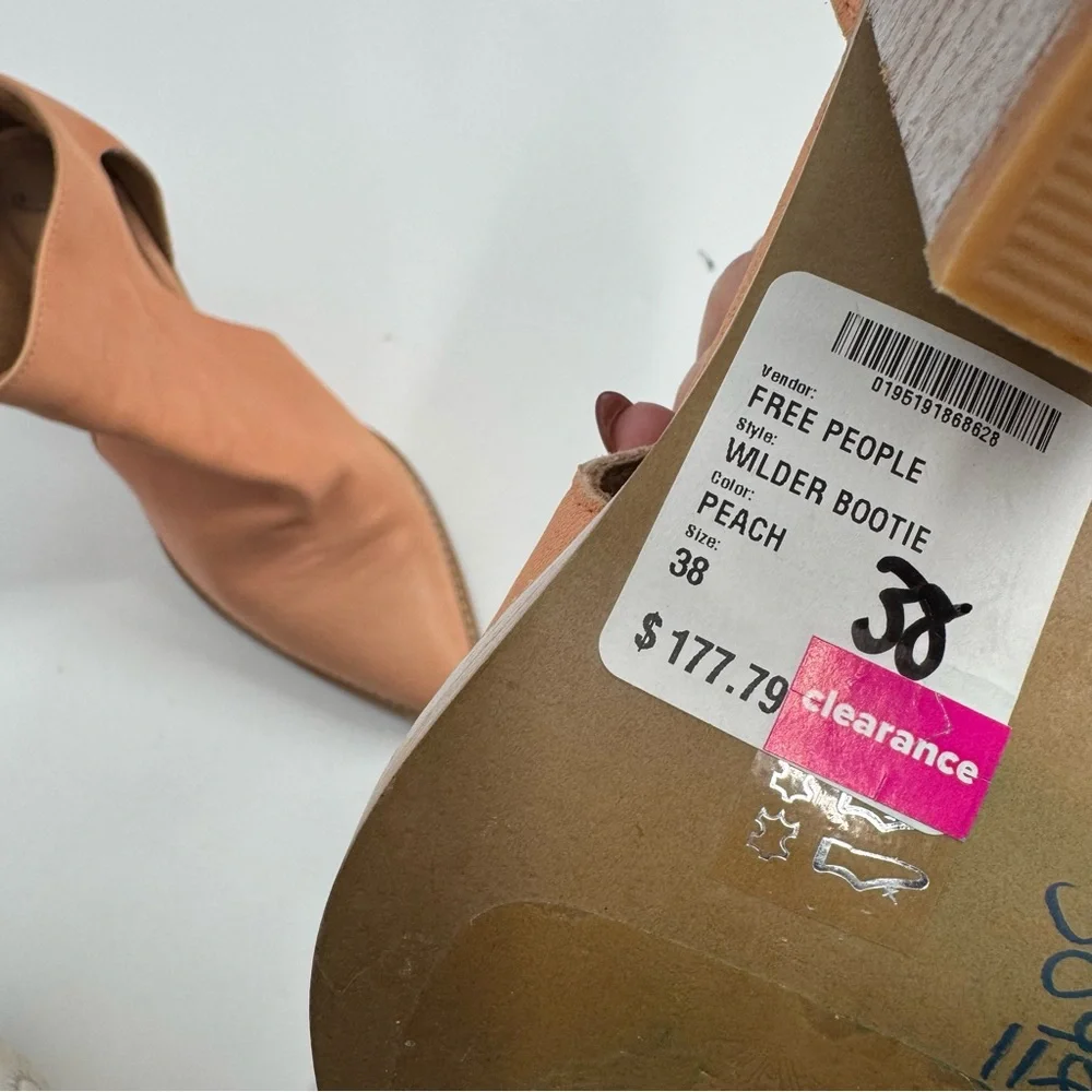 Free People Wilder Bootie in Peach